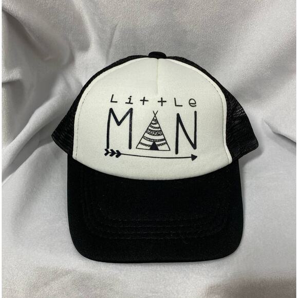 One Baby Trucker Hat Little Man White & Black NEW - Picture 4 of 8